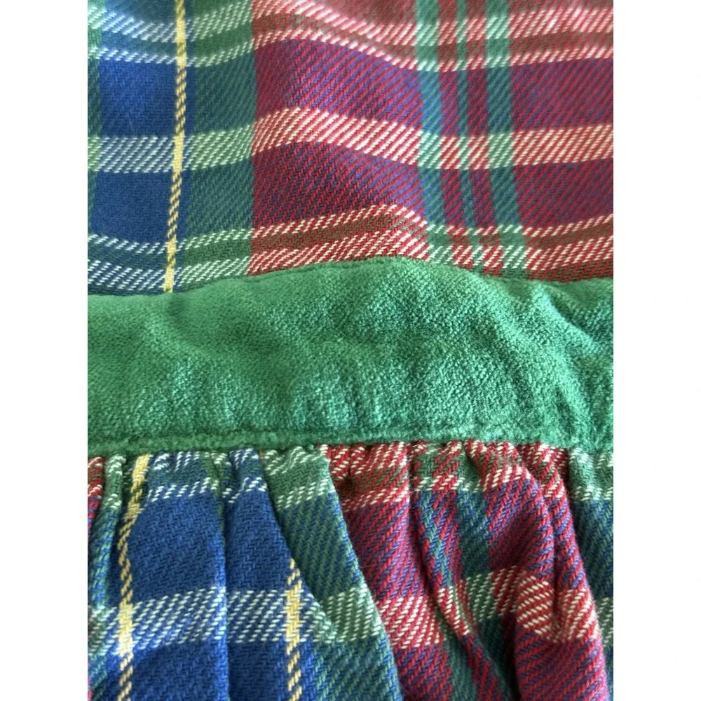 Sur La Table Apron Plaid Ruffle Christmas Holiday Tartan Velvet Trim Smallish
